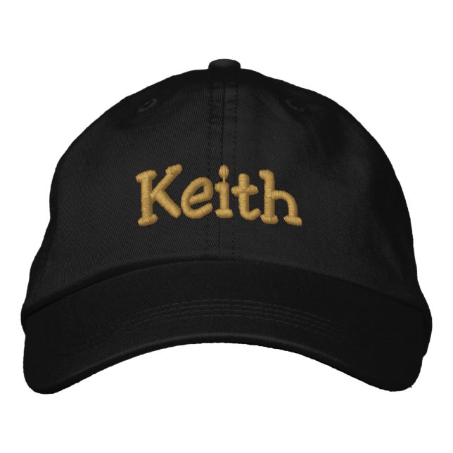Keith Personlig Baseball Cap / Hat Broderad Keps (Framsida)