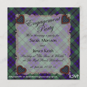Keith Scottish klan tartan - Play Inbjudningar