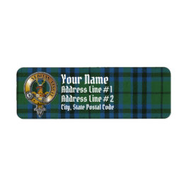 Keith Tartan & Badge Returadress Etikett