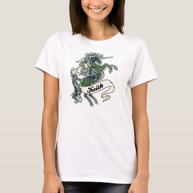Keith Tartan Unicorn Tee Shirt (Framsida)