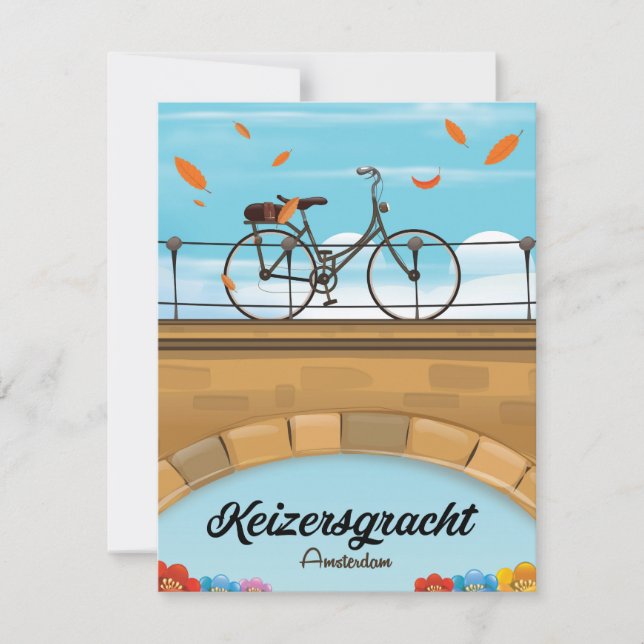 Keizersgracht Canal Amsterdam resemålning affisch (Framsida)