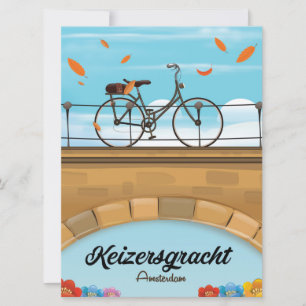 Keizersgrachtkanalen Amsterdam reseposter Inbjudningar