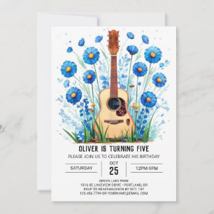 Kejsardömet i Guitar Boy Birthday Inbjudningar