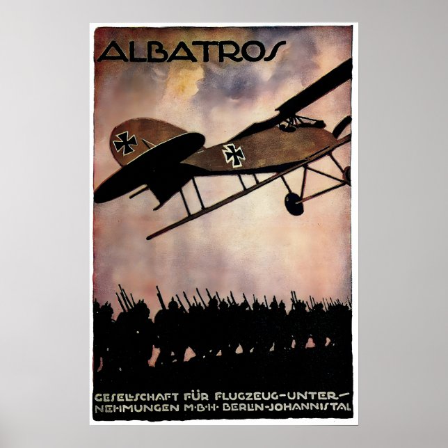 Kejsardömet Tyskland WWI-propagandaaffisch - Albat Poster (Framsidan)