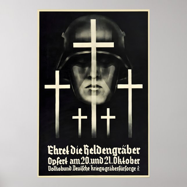 Kejsardömet Tyskland WWI-propagandaposter Hedra Poster (Framsidan)