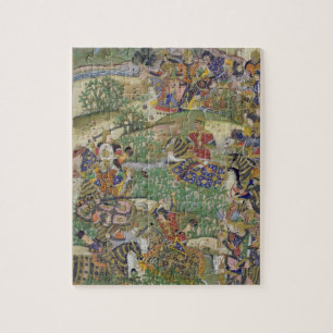 Kejsare Akbar (r.1556-1605) på striden av Samal Pussel