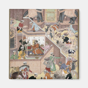 Kejsare Akbar (r.1556-1605) som kontrollerar Magnet