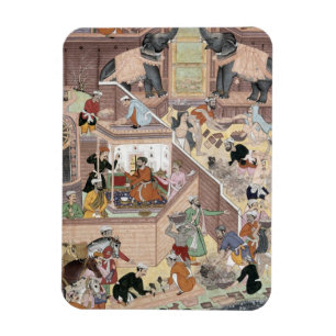 Kejsare Akbar (r.1556-1605) som kontrollerar Magnet