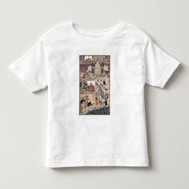 Kejsare Akbar (r.1556-1605) som kontrollerar T-shirt (Framsida)