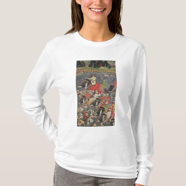 Kejsare Akbar som korsar floden Ganges Tee Shirt (Framsida)