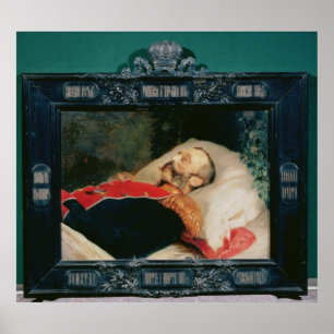 Kejsare Alexander II på hans dödsbädd, 1881 Poster