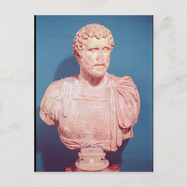 Kejsare Antoninus Pius Bust Vykort (Framsida)