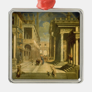 Kejsare Augustus och sibylen, 1535 Julgransprydnad Metall