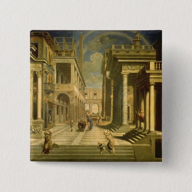 Kejsare Augustus och sibylen, 1535 Knapp (Framsida)