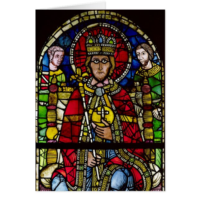 Kejsare Charlemagne Hälsningskort (Framsidan)