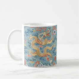 Kejsare Dragon Design Detail 1800-talets China Kaffemugg