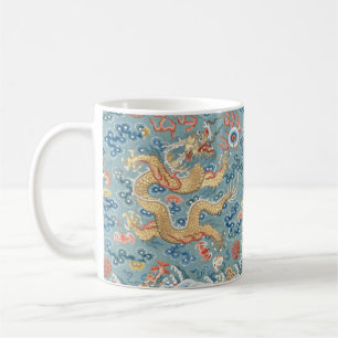 Kejsare Dragon Design Detail 1800-talets China Kaffemugg