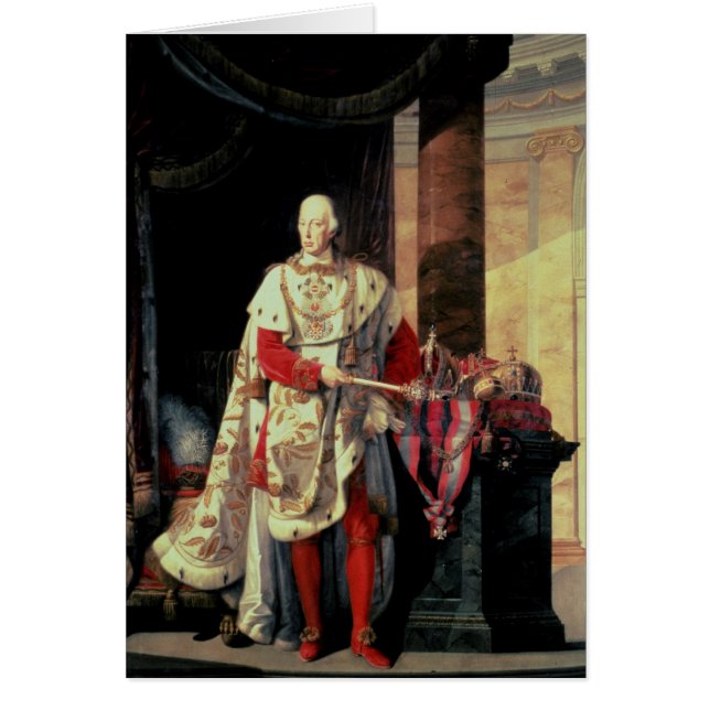 Kejsare Francis mig av Österrike, 19th århundrade Hälsningskort (Framsidan)