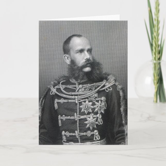Kejsare Franz Joseph mig av Österrike Kort (Framsida)