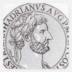 Kejsare Hadrian Fyrkantigt Klistermärke