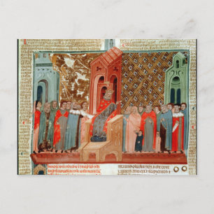 Kejsare Justinian och hans domstol Vykort