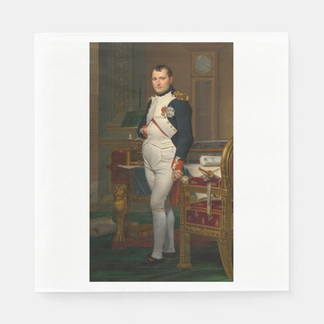 Kejsare Napoleon Bonaparte vid Tuilerierna Pappersservett (Framsidan)