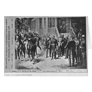Kejsare Napoleon III och Kaiser Wilhelm mig Hälsningskort