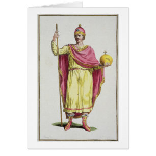 Kejsare Otto III (980-1002) som inristas av Pierre Hälsningskort