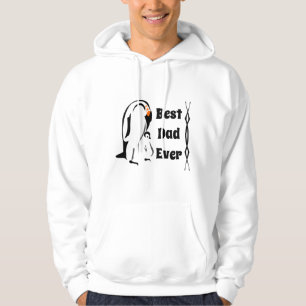 Kejsare Penguin Far Stående med Son Hoodie