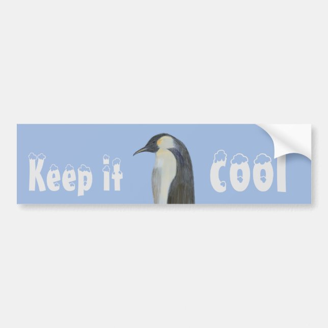 Kejsare Penguin Klimatförändringstecken Bildekal (Framsidan)