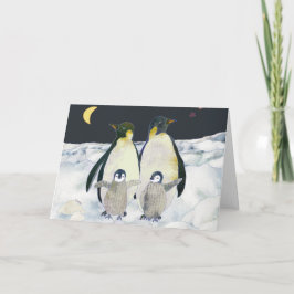 Kejsare Penguins i Antarktis Helgkort
