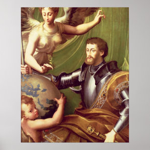 KejsareCharles V (1500-58) häleri världen, c Poster