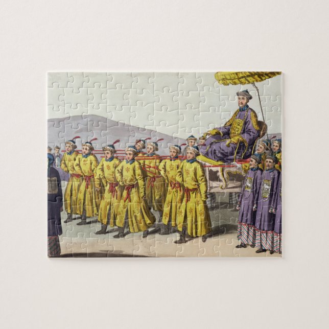 KejsareCh'ien pläterar lungen burna in triumfen, Pussel (Horisontell)