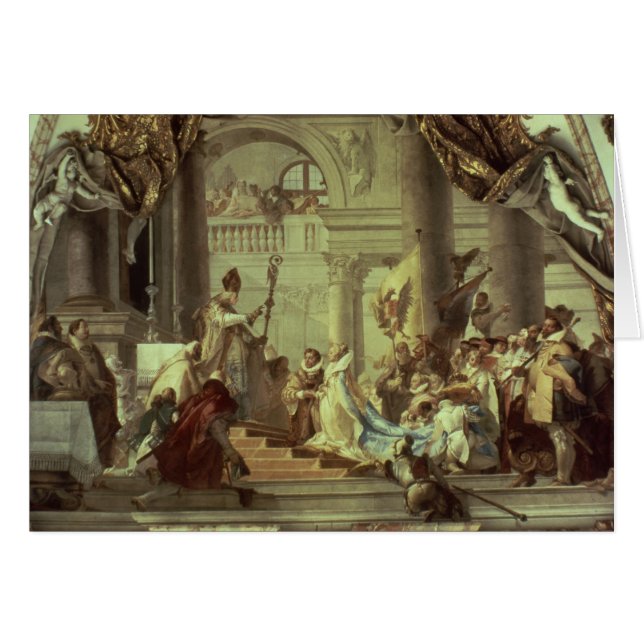 KejsareFrederick Barbarossas bröllop Hälsningskort (Framsidan Horizontal)