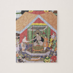 Kejsaren Akbar (r.1556-1605) underhöll vid hans Pussel