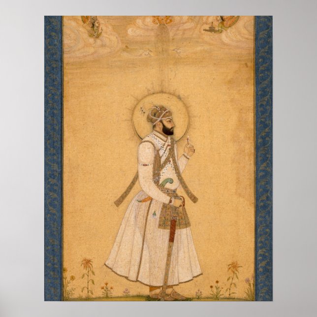 Kejsaren Farrukhsiyar (1683-1719) från Larg Poster (Framsidan)