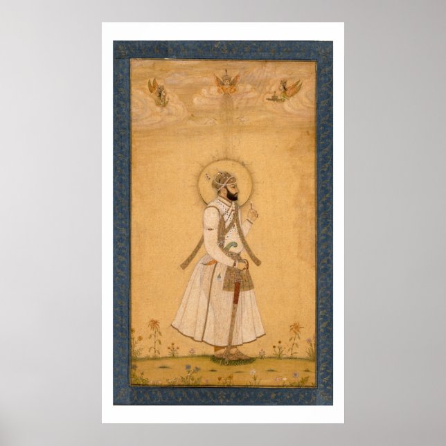 Kejsaren Farrukhsiyar (1683-1719) från Larg Poster (Framsidan)