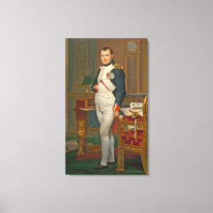 Kejsaren Napoleon i hans studie på Tuileriesen Canvastryck