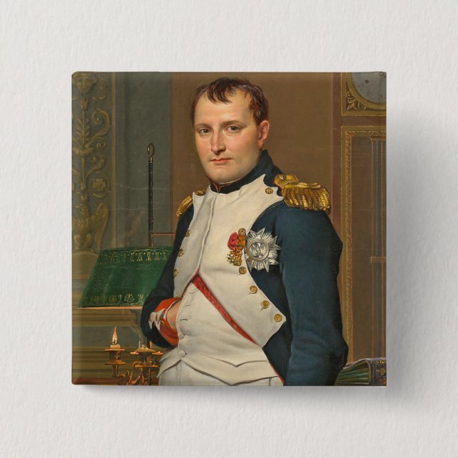 Kejsaren Napoleon i hans studie på Tuileriesen Knapp (Framsida)