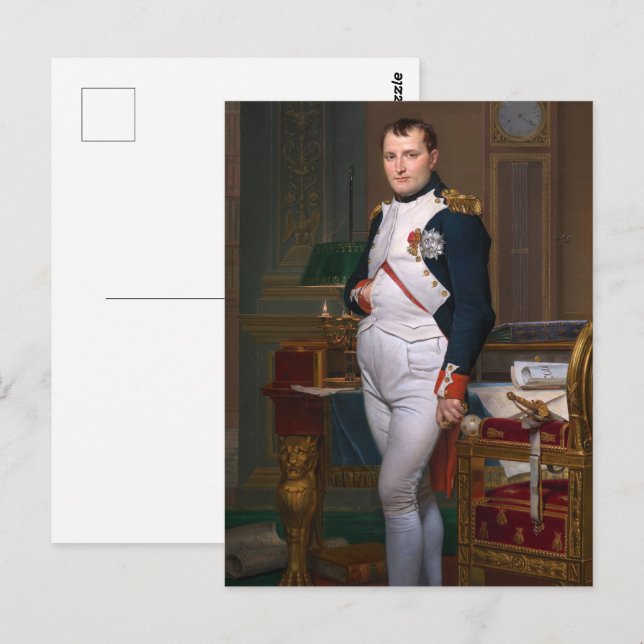 Kejsaren Napoleon i sin studie på turister Vykort (Fram/baksida)