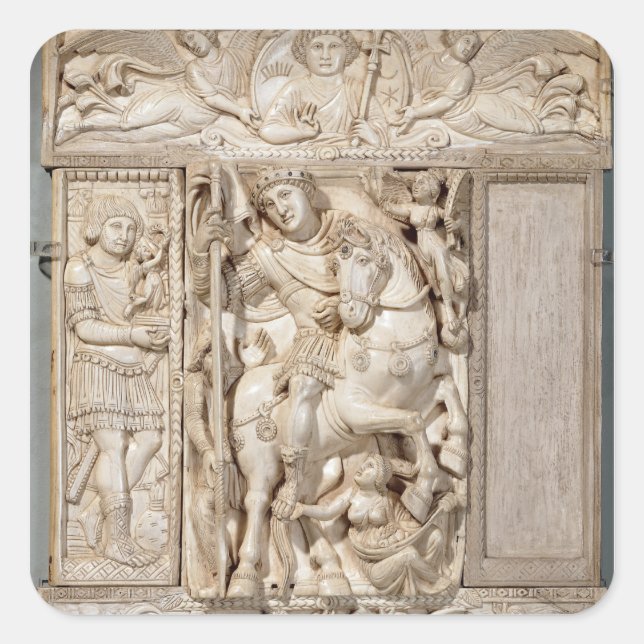 Kejsaren triumferande fyrkantigt klistermärke (Framsida)