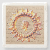 Kejsarens Guld Marble Drink Underlägg