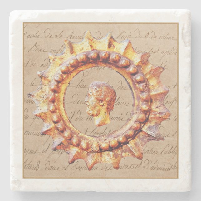 Kejsarens Guld Marble Drink Underlägg (Framsidan)