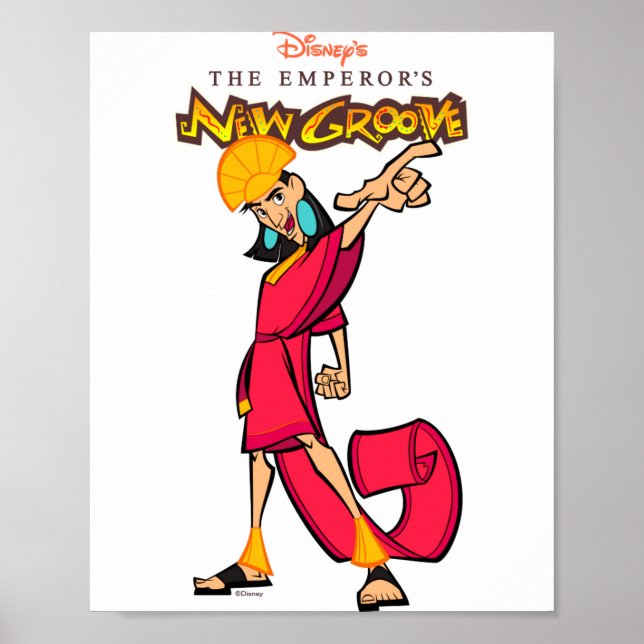 Kejsarens Nya Dräkt Kuzco Poster (Framsidan)