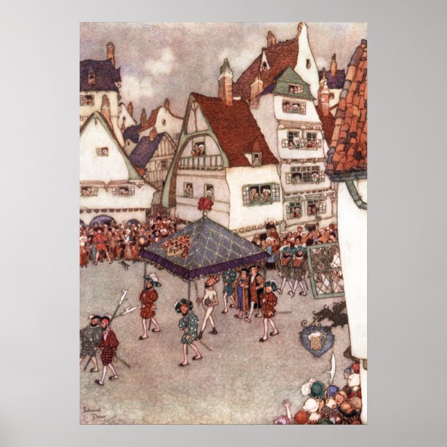 Kejsarens nya kläder av Edmund Dulac Poster (Framsidan)