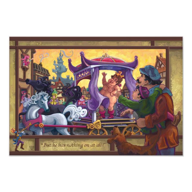 Kejsarens nya kläder fototryck (Framsidan)