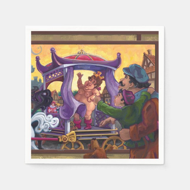 Kejsarens nya kläder pappersservett (Framsidan)