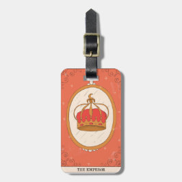 Kejsarens större arcana-tarotkort krona bagagebricka