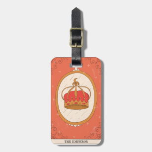 Kejsarens större arcana-tarotkort krona bagagebricka