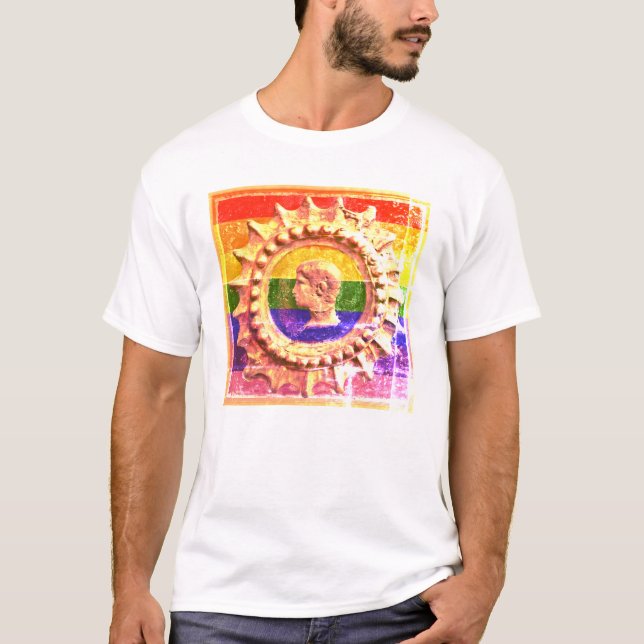 Kejsarens utmattning av pride för gbtq-regnbåge t shirt (Framsida)